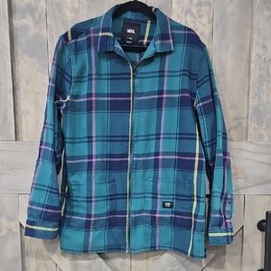 Vans Teal and Purple Plaid Jacket